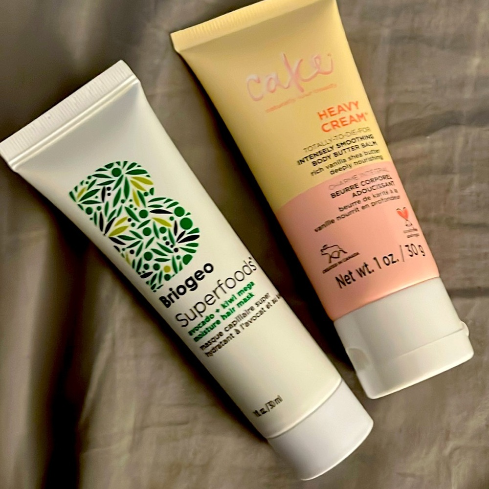 Briogeo Superfoods hair mask & Cake Heavy Cream body butter balm Unused